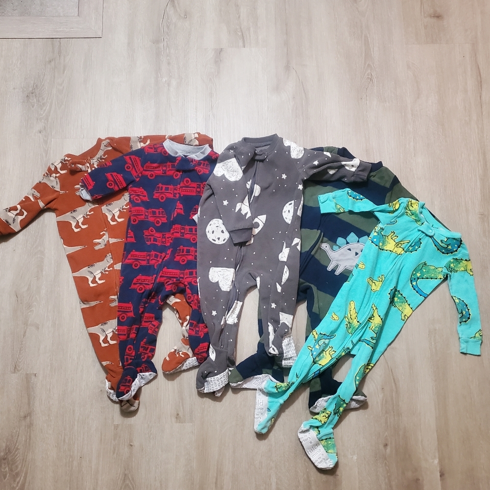 12m Boy Footies Pajama Bundle